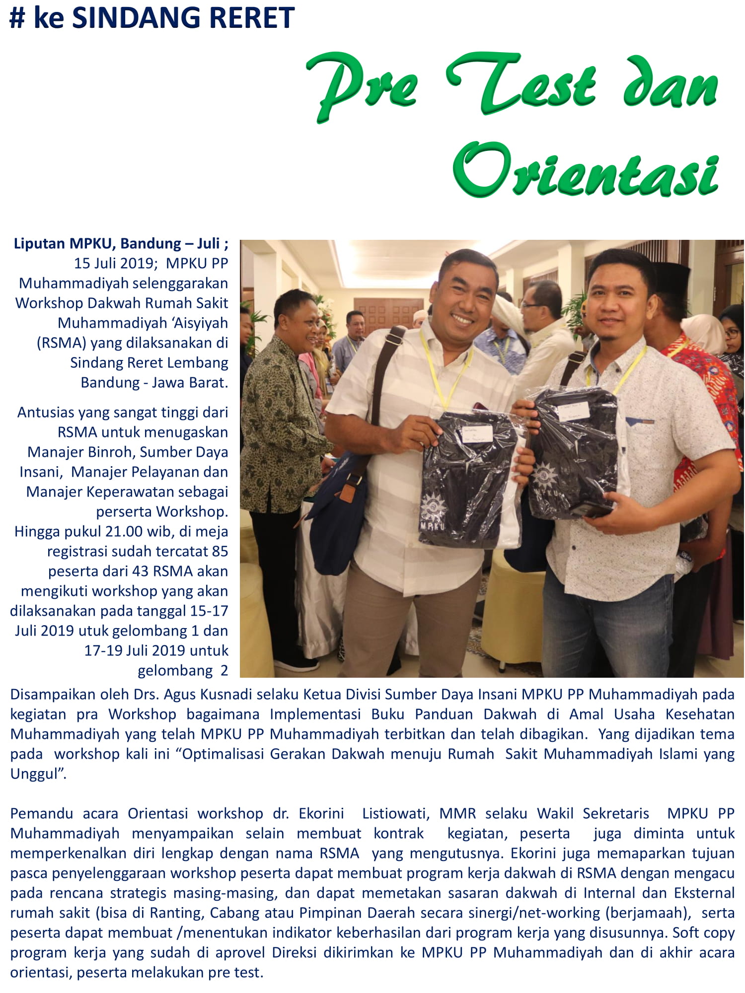 PRE TEST DAN ORIENTASI-1